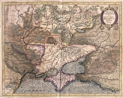 Ukraine et Crimée (gravure) - Gerardus Mercator