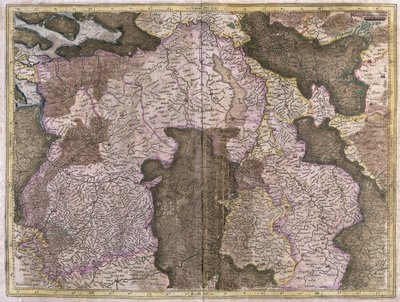 Carte non titrée du Brabant : Belgique et Pays-Bas (gravure) - Gerardus Mercator