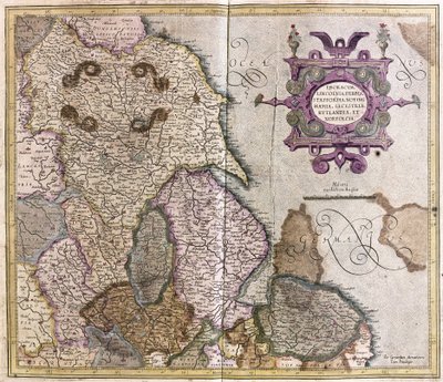 Yorkshire, Lincolnshire, Staffordshire, Nottinghamshire, Leicestershire, Rutland et Norfolk, Grande-Bretagne - Gerardus Mercator