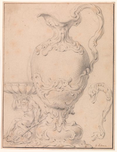 Projet de vase, de salière et de poignée - Gerbrand van den Eeckhout