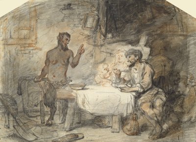 Le satyre et le paysan - Gerbrand van den Eeckhout