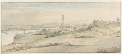 Vue de Rhenen et du Rhin depuis l