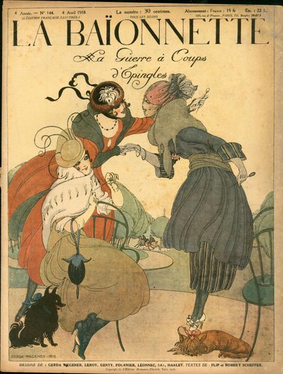 Couverture de "La Baionnette", satirique en couleurs - Gerda Marie Frederike Wegener