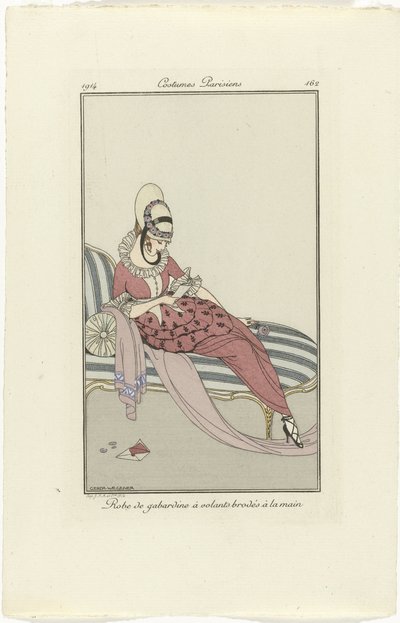 Journal des Dames et des Modes, Costumes Parisiens : Robe de gabardin - Gerda Wegener