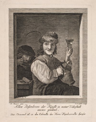 Paysan avec cruche et verre - Gerhard Ludvig Lahde