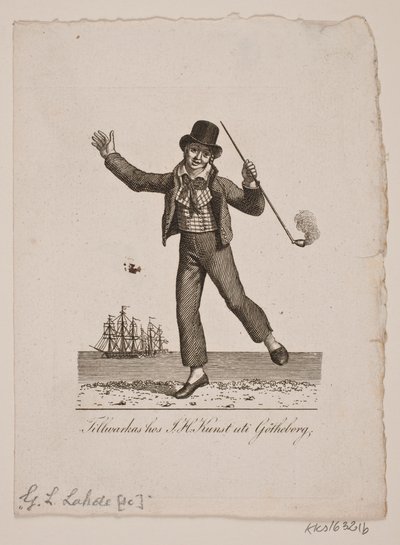 Marin dansant avec pipe - Gerhard Ludvig Lahde