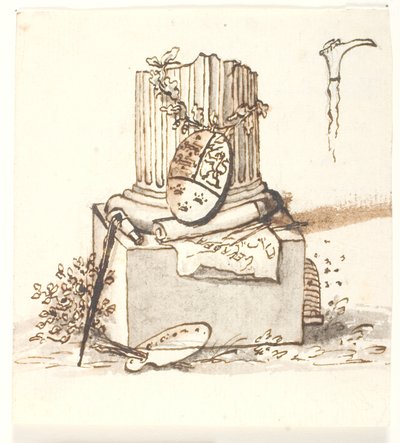 Une colonne brisée - Gerhard Ludvig Lahde