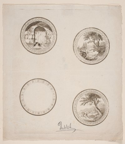 Quatre vignettes pour les fables de La Fontaine - Gerhard Ludvig Lahde