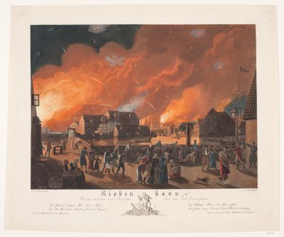 Copenhague, la nuit du 4 au 5 septembre vue de Christianshavn - Gerhard Ludvig Lahde