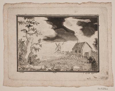 Paysage avec Maison et Moulin - Gerhard Ludvig Lahde