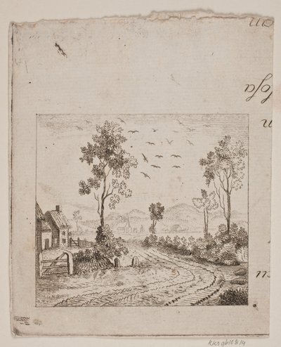 Paysage avec maison près d