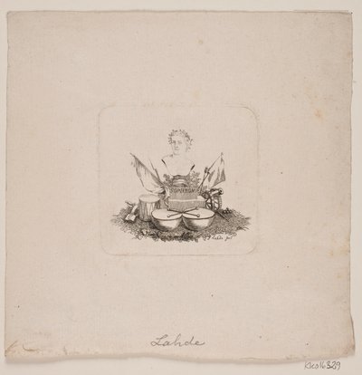Vignette avec buste de Sophron - Gerhard Ludvig Lahde
