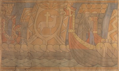 Dessin folklorique, 1895-1898 - Gerhard Munthe
