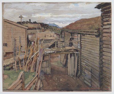 Vallée de Gudbrand, vieilles maisons - Gerhard Munthe