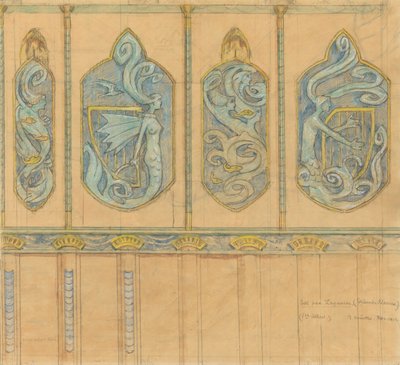 Projet pour la salle à manger de Lagåsen - Gerhard Munthe