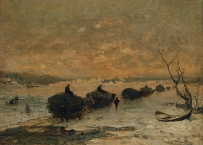 Transport de foin sur la glace, fin d