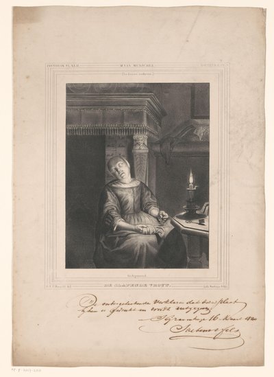 Femme endormie - Gerhardus Fredericus Eilbracht