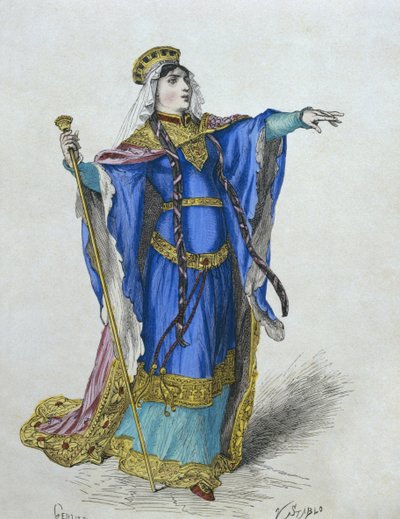 Reine mérovingienne, illustration de 