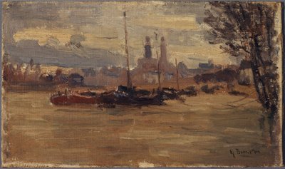 La Seine au pont des Invalides (inondations de 1910) - Germain Eugene Bonneton