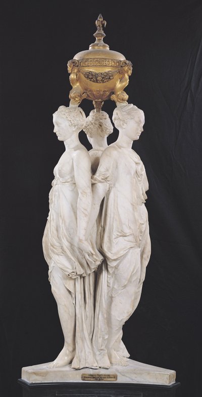 Les Trois Grâces, monument funéraire avec le cœur d