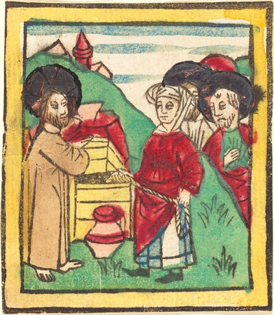 Le Christ et la Femme de Samarie - German 15th Century