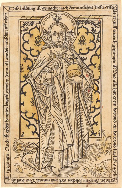 Christ en Salvator Mundi - German 15th Century
