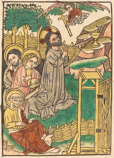 Christ au mont des Oliviers - German 15th Century