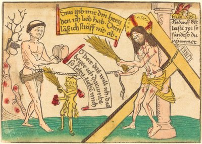 Jésus Attirant les Fidèles à Son Cœur - German 15th Century