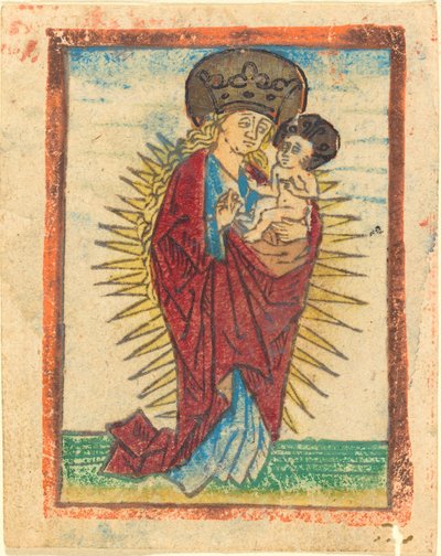 Madone et Enfant dans une gloire - German 15th Century