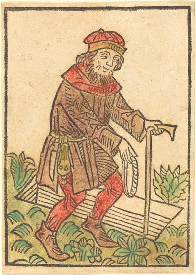 Homme Marchant Vers une Tombe - German 15th Century