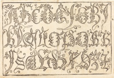 Alphabet ornemental - German 15th Century