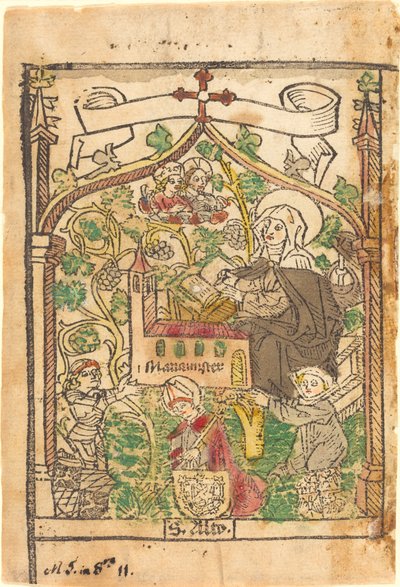 Saint Alto, Sainte Brigitte et les fondateurs du Mariamunster - German 15th Century