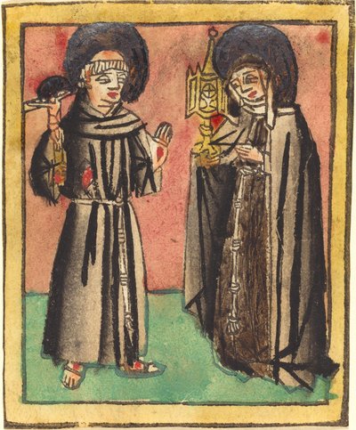 Saint François et Sainte Claire - German 15th Century