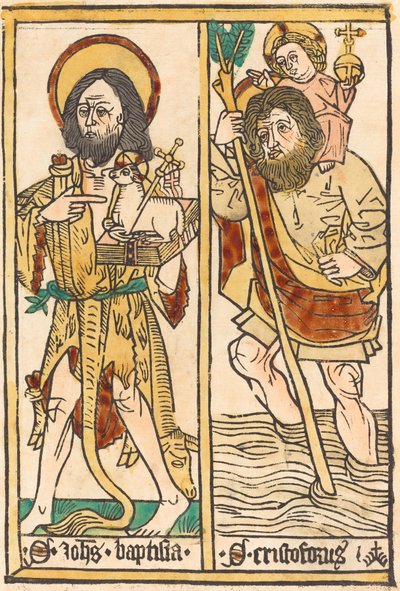 Saint Jean-Baptiste et Saint Christophe - German 15th Century