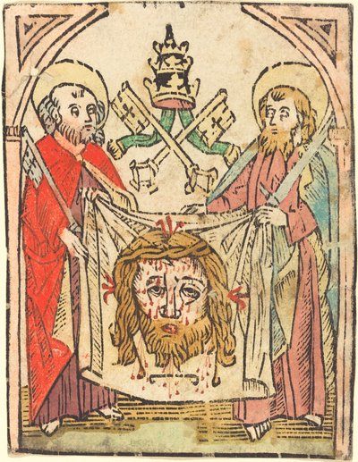 Saints Pierre et Paul avec le Suaire - German 15th Century