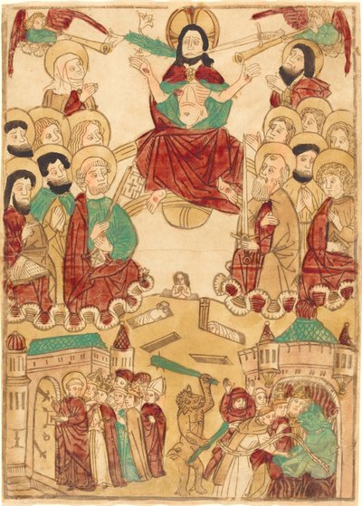 Le Jugement Dernier avec les Apôtres - German 15th Century