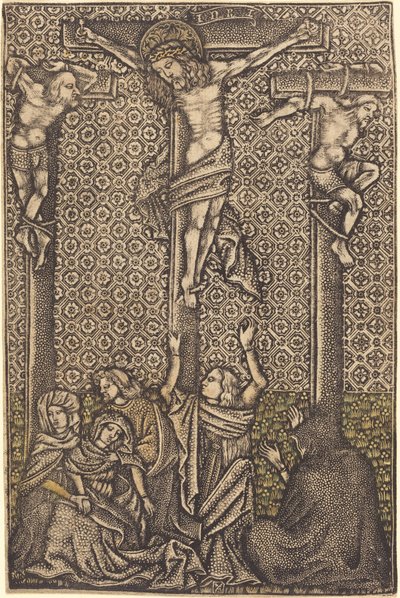La Crucifixion - German 15th Century or Master with the Crossed Clubs