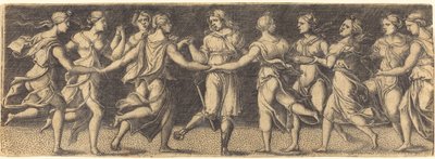Apollon dansant avec les neuf muses - German 16th Century