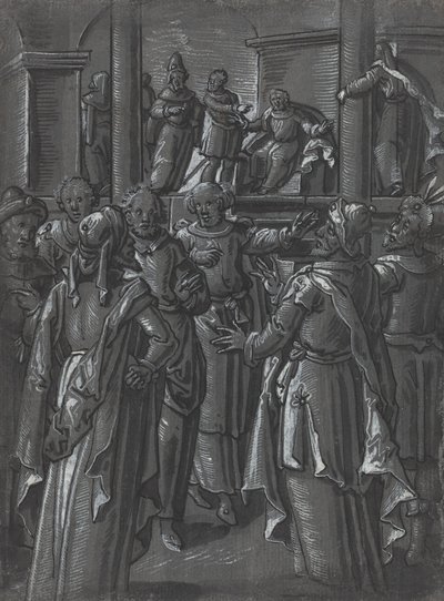 Le grand prêtre devant Pilate - German 16th Century