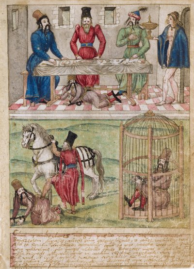 Bayezid I emprisonné par Timur, avant 1561 - German Master