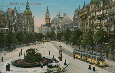 Francfort, Rossmarkt. Carte postale envoyée en 1913. - German Photographer
