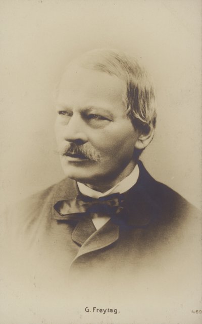Gustav Freytag (1816-1895), romancier et dramaturge allemand (photo n/b) - German Photographer
