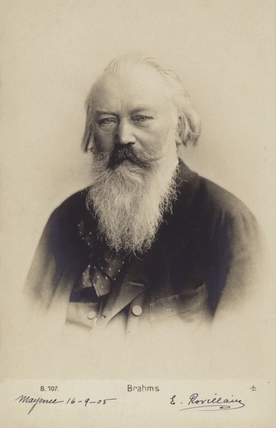Johannes Brahms, compositeur et pianiste allemand (1833-1897) (photo n/b) - German Photographer
