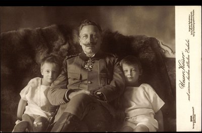 Kaiser Wilhelm II, deux fils aînés, Liersch 3686 - German Photographer