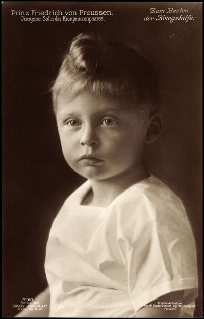 Prince Frédéric de Prusse, Portrait, Liersch 7181 - German Photographer