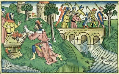 2 Rois 16:9-16 Les habitants de Damas sont capturés, de la Bible de Nuremberg (Biblia Sacra Germanaica) - German School
