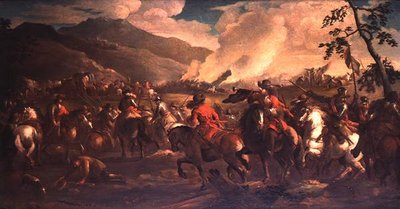 Une bataille de cavalerie - German School