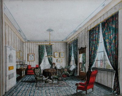 Intérieur de salon, vers 1855 - German School