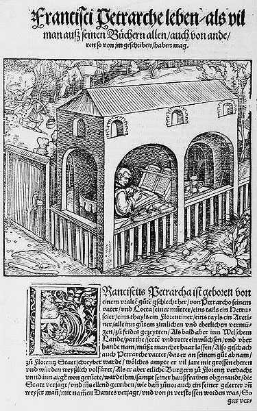 Un moine franciscain copiant un manuscrit - German School