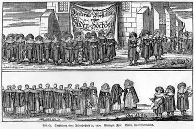 Procession de mariage juif vers 1700 - German School